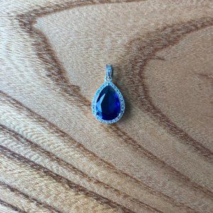Francesca's Collections | Sapphire Drop Pendant Necklace